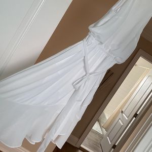 White express asymmetrical dress